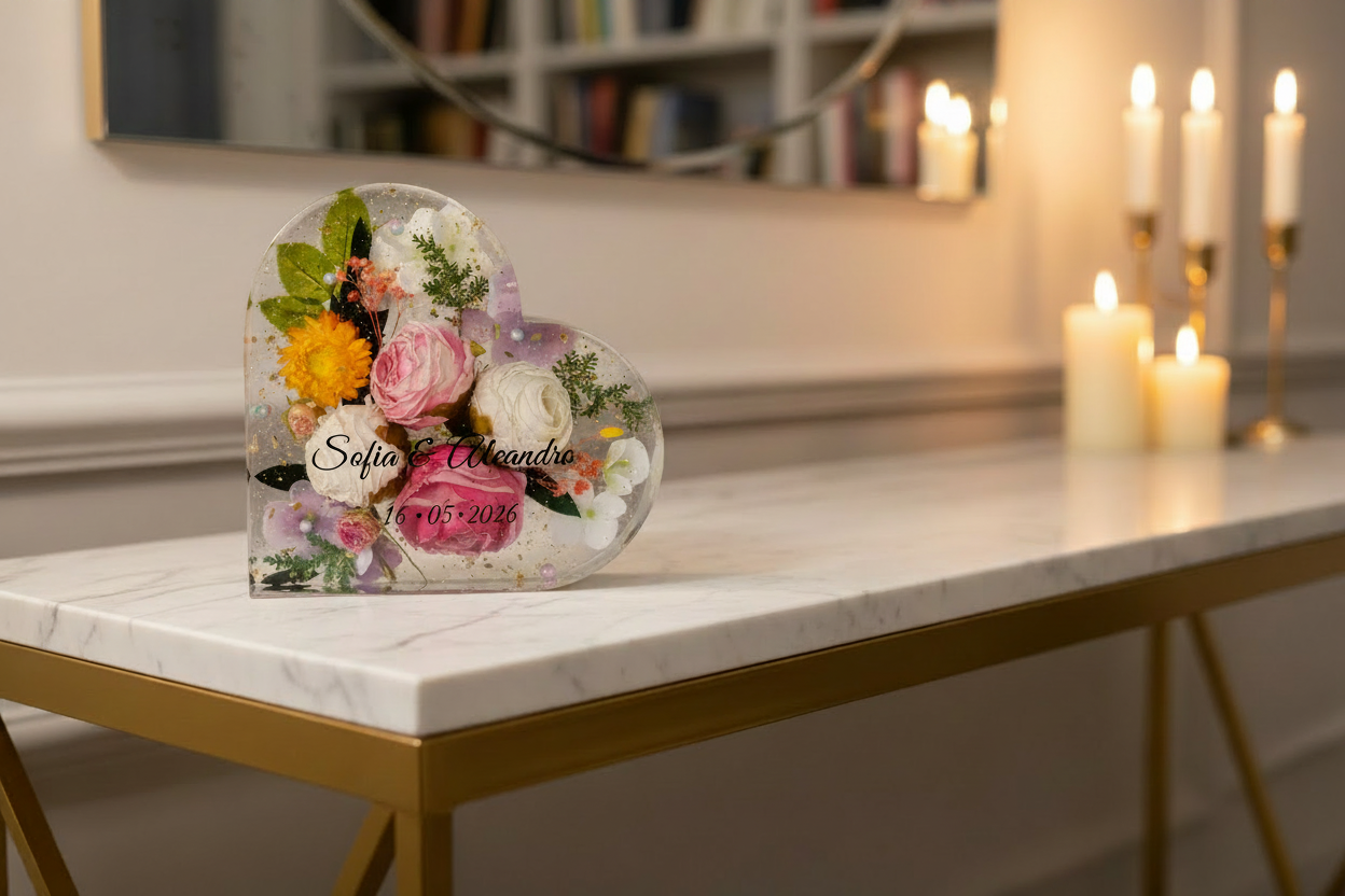 💍 Preserva el Recuerdo Más Especial de tu Boda en Resina Artesanal