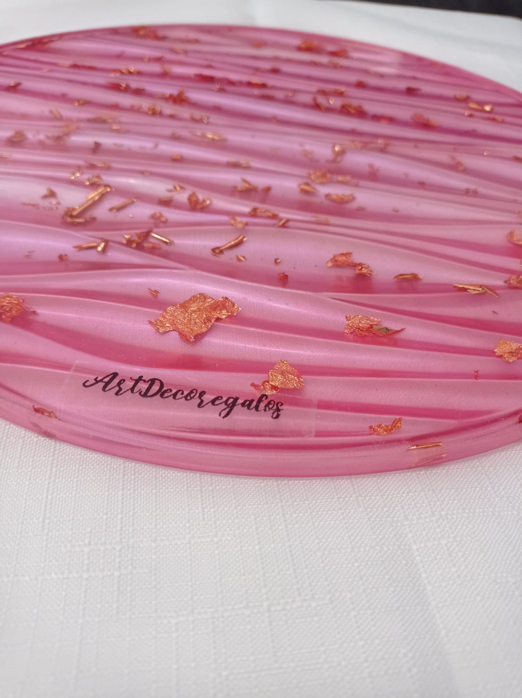✨ Plateau Vagues Élégant — Résine Artisanale