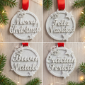 🎄 Una Navidad, mil emociones: bolas con felicitaciones en 4 idiomas
