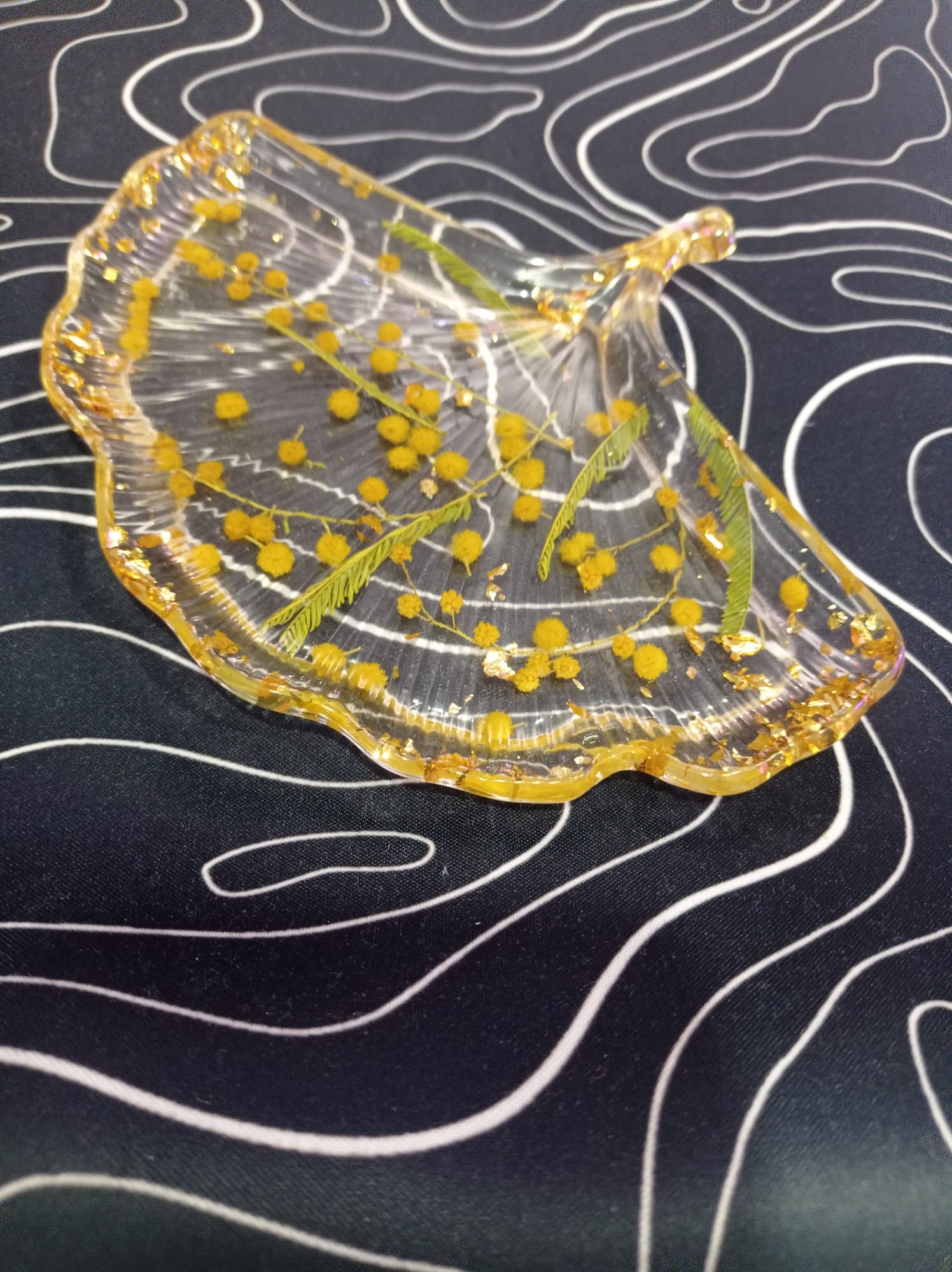 Bandeja en forma de hoja