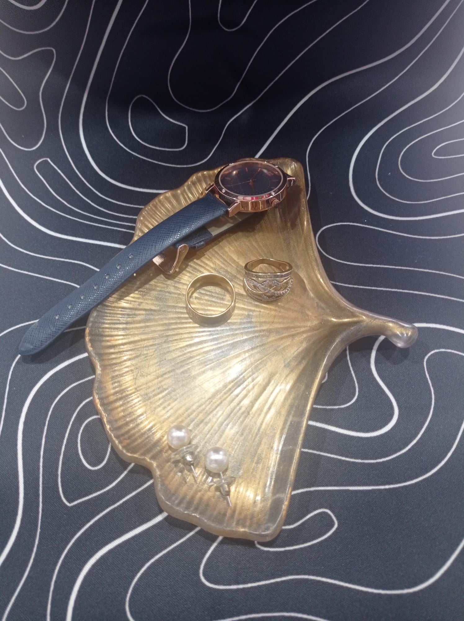 Bandeja en forma de hoja