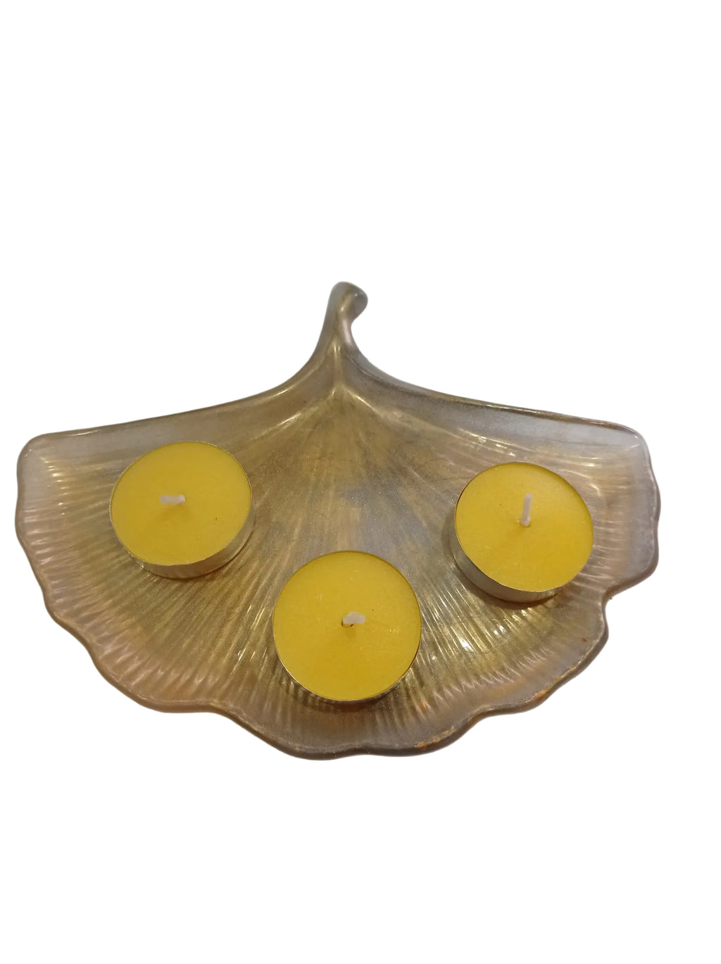 🌿 Golden Ginkgo Leaf Tray — Natural Luxury for Your Home