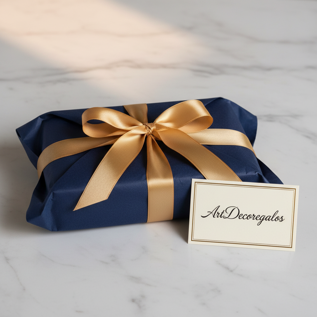 Reloj fondo marino en envoltorio de regalo con tarjeta ArtDecoregalos