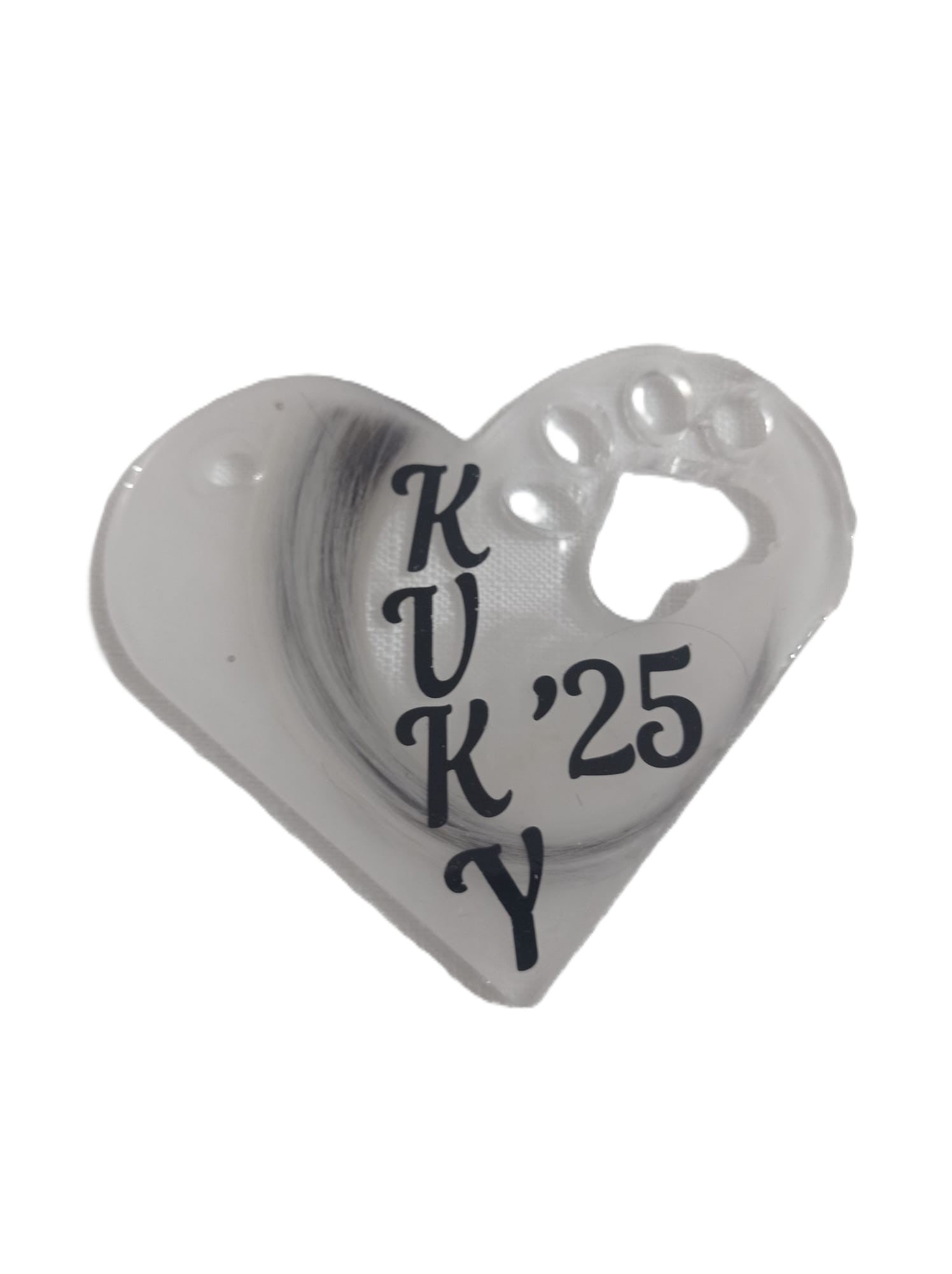 ❤️ Corazón Resina Artesanal Personalizado para Mascotas — Con Huella y Nombre