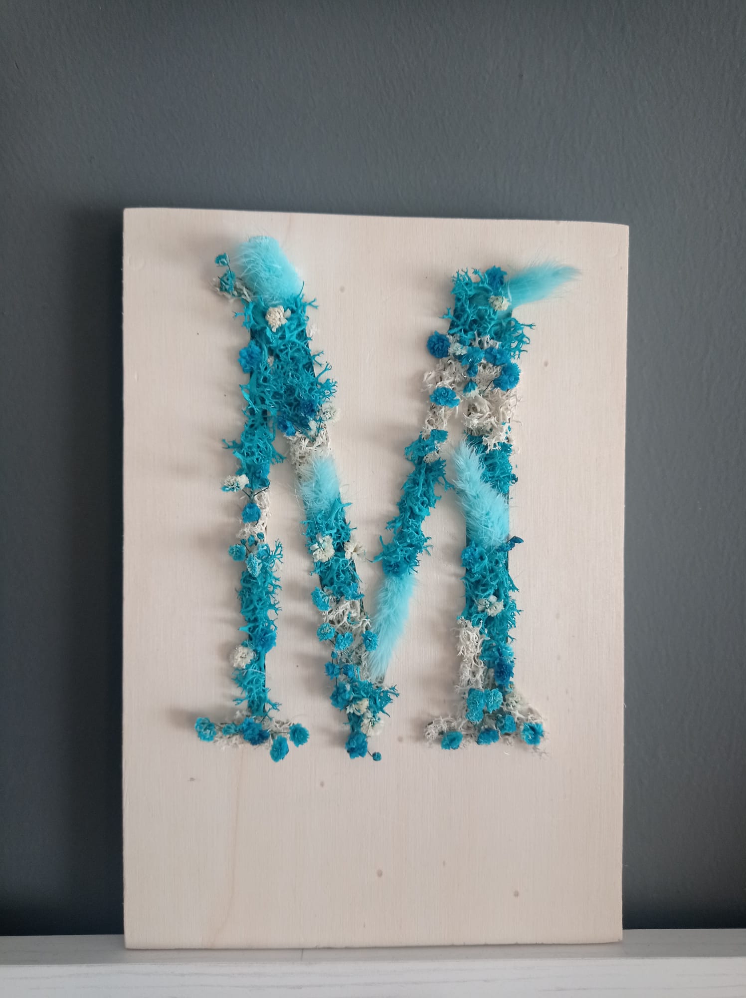 Cuadro letra A floral