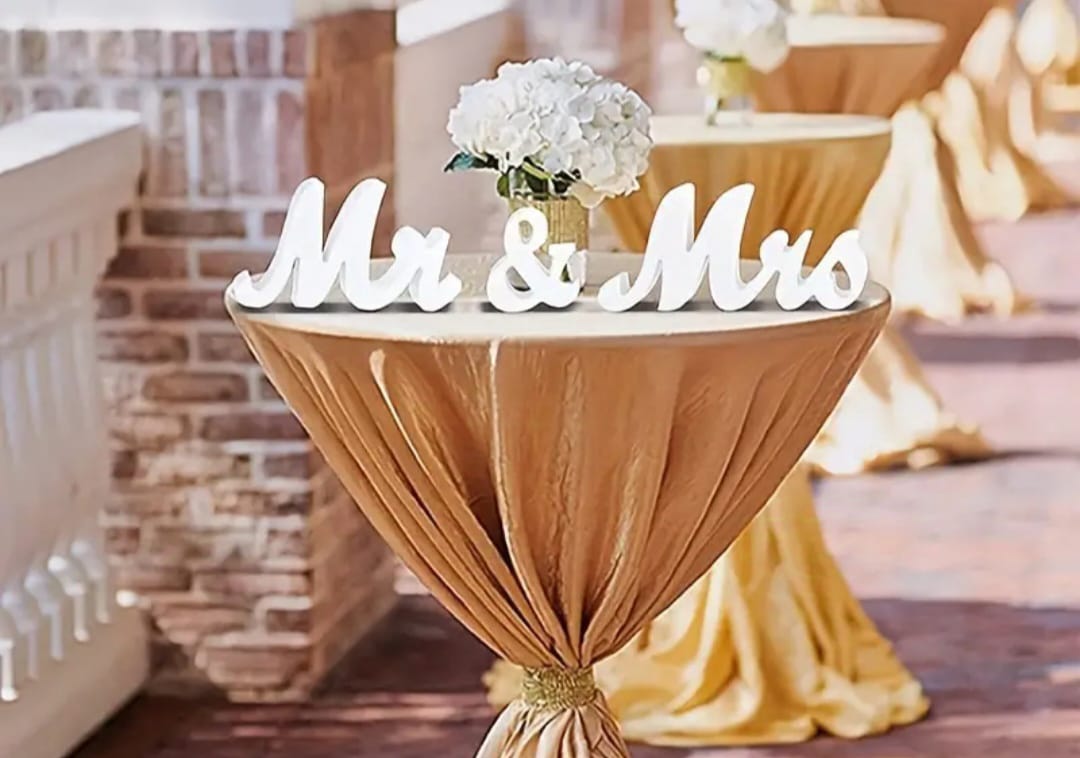 Letras de madera para boda