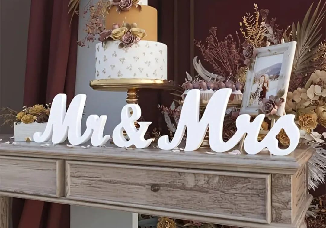 Letras de madera para boda