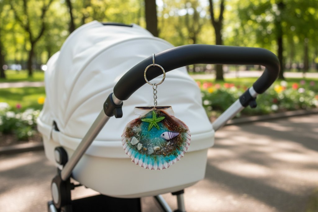 Llavero en carrito bebé
