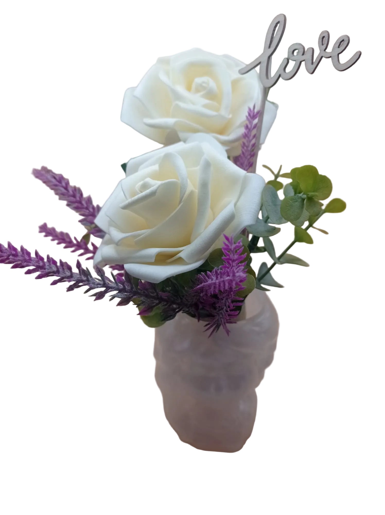 Maceta decorativa de niña con flores