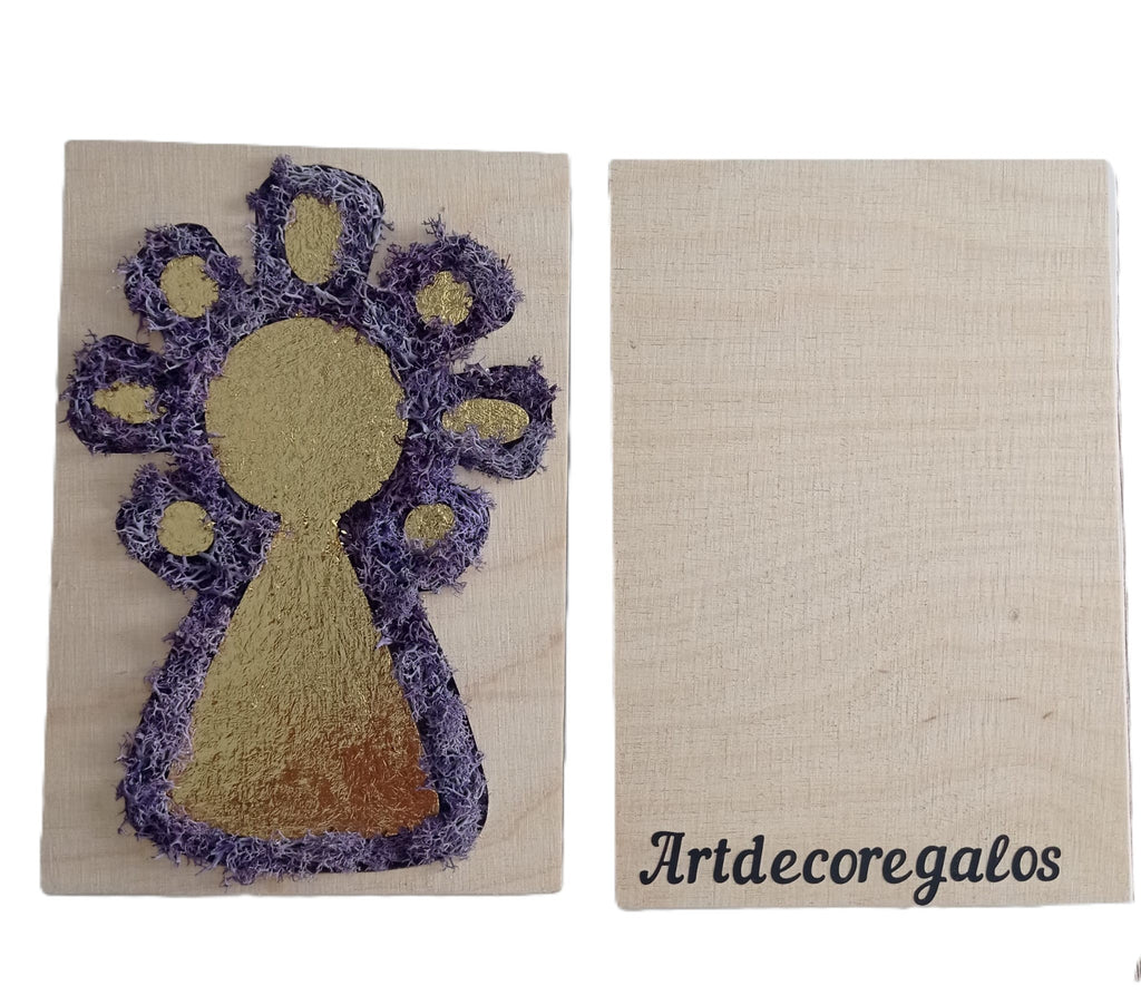 💜 Handmade Virgin of El Pilar Painting — Faith, Art, and Soul in Your Home