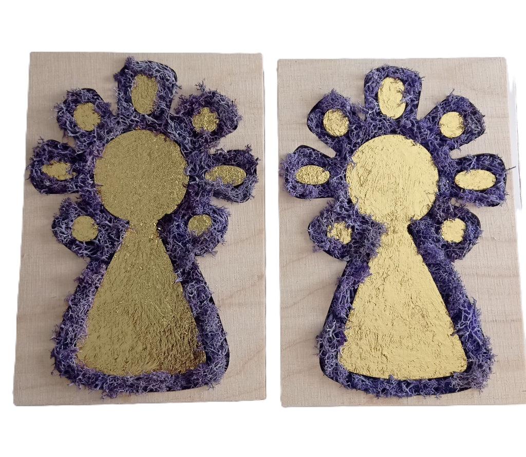 💜 Handmade Virgin of El Pilar Painting — Faith, Art, and Soul in Your Home