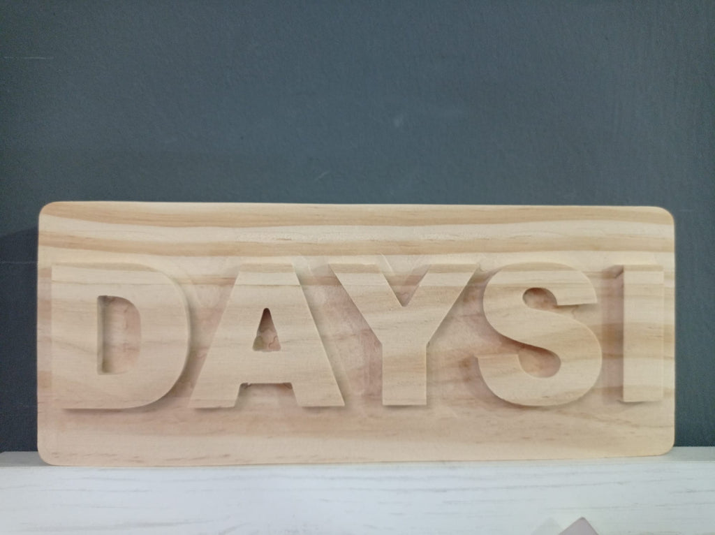 Plaque en bois personnalisée avec nom