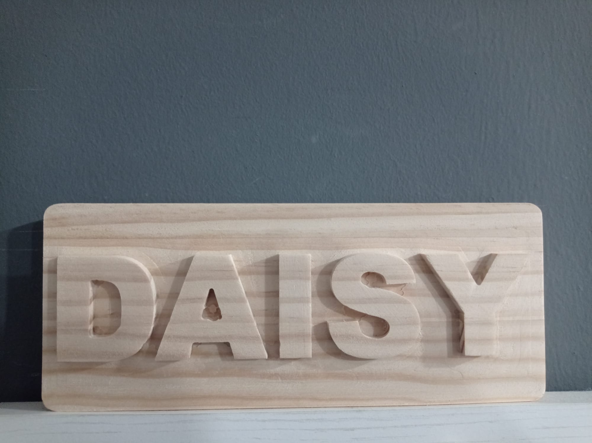 Placa de madera personalizada con nombre