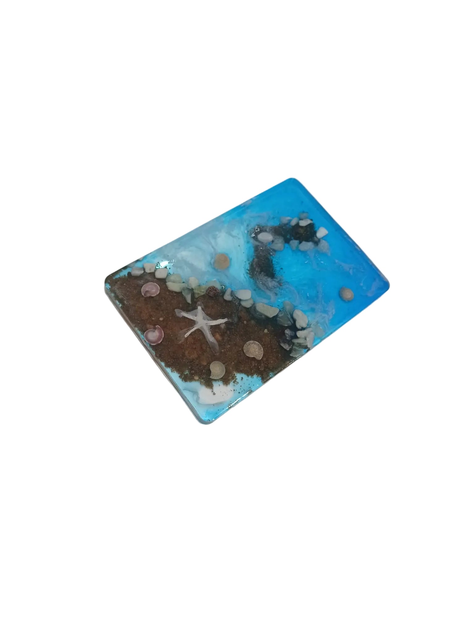 Juego de 3 Posavasos Océano Artesanales de Resina Epoxi