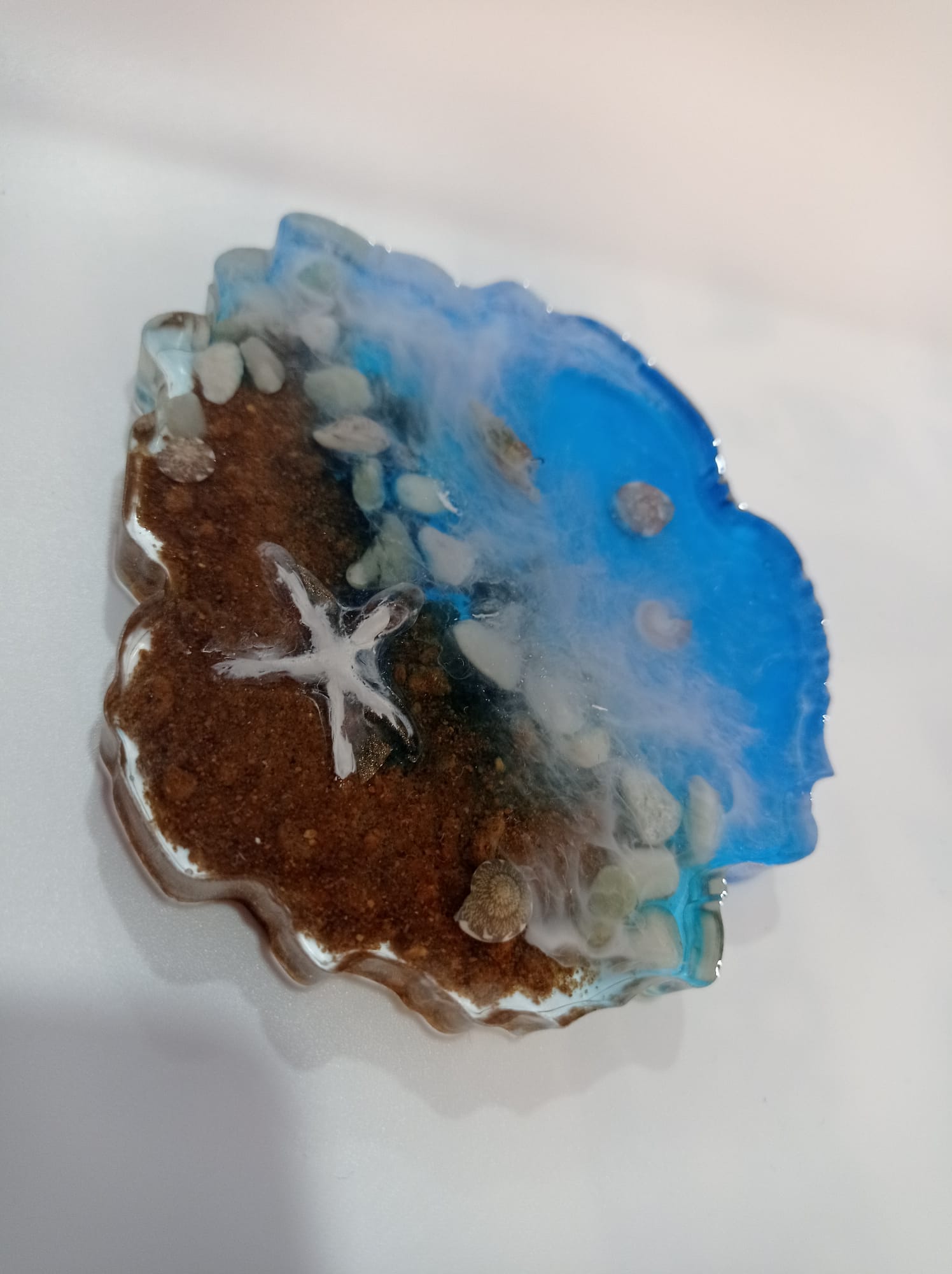 Juego de 3 Posavasos Océano Artesanales de Resina Epoxi