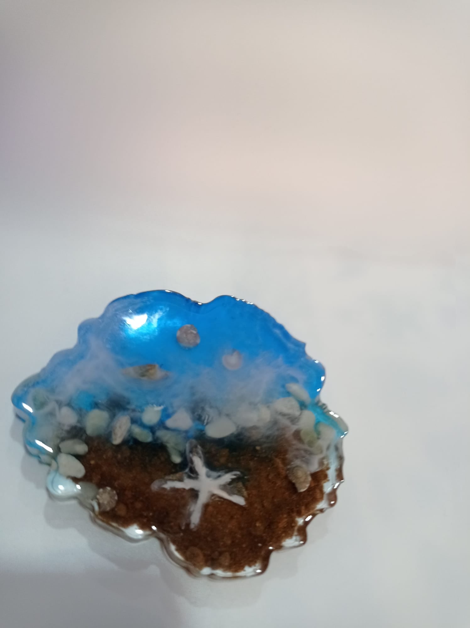 Juego de 3 Posavasos Océano Artesanales de Resina Epoxi