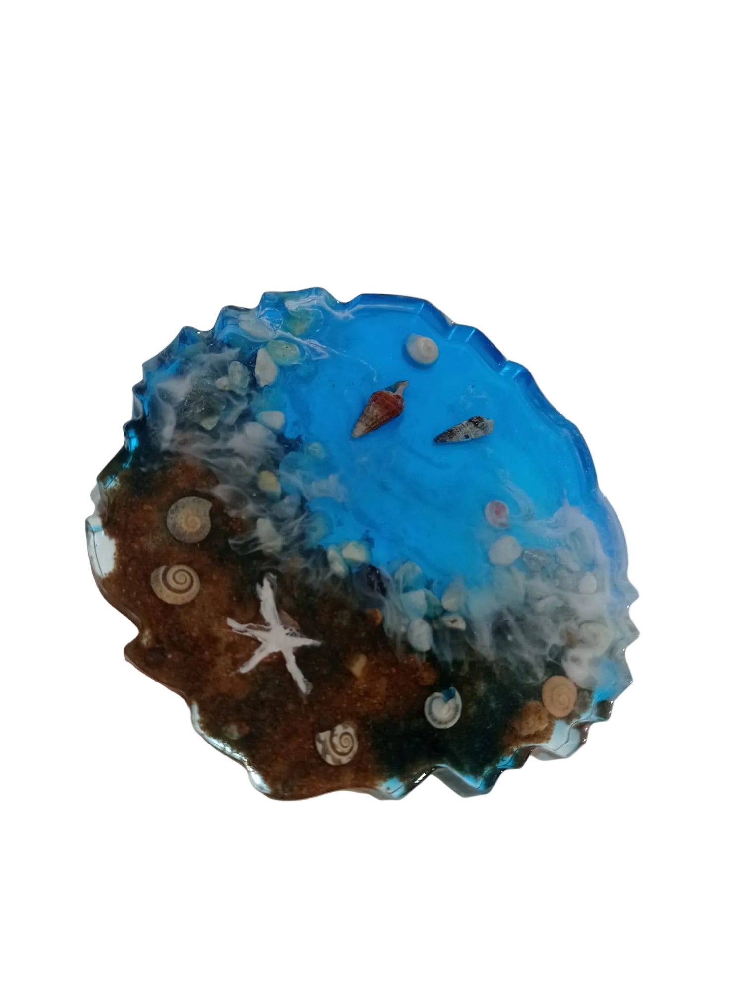 Juego de 3 Posavasos Océano Artesanales de Resina Epoxi