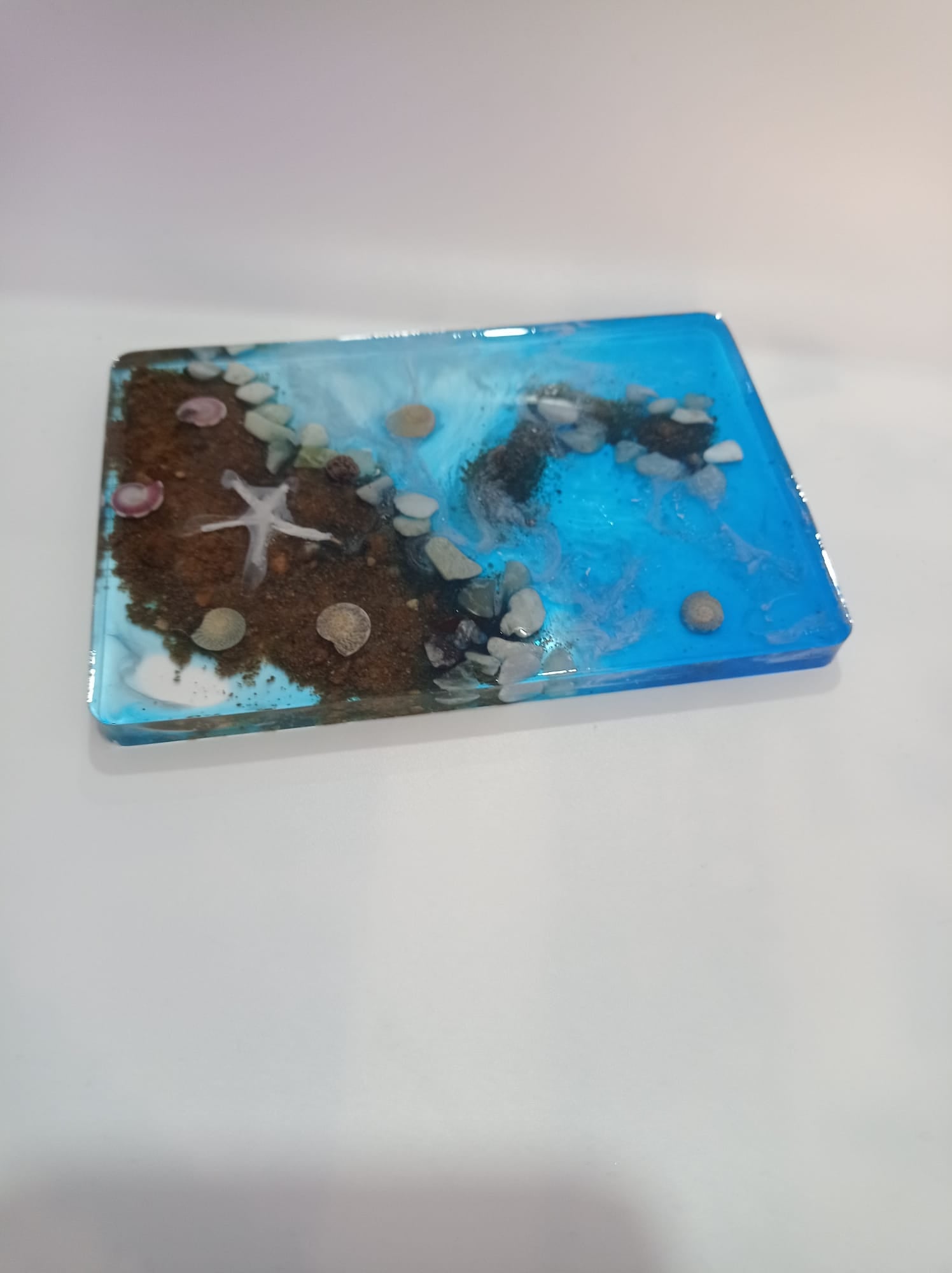 Juego de 3 Posavasos Océano Artesanales de Resina Epoxi